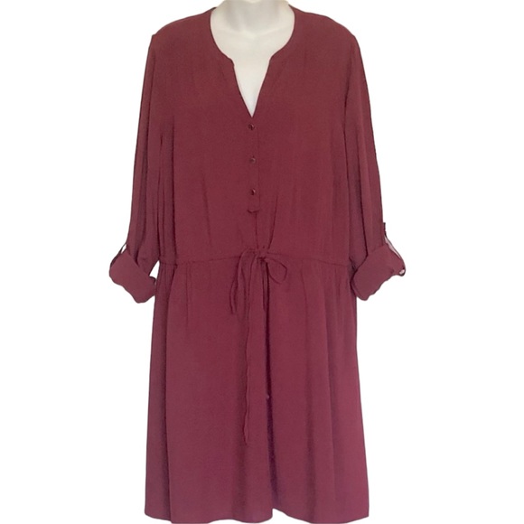 Fervour Burgundy Plus Size Dress Sz 2X - Picture 1 of 8